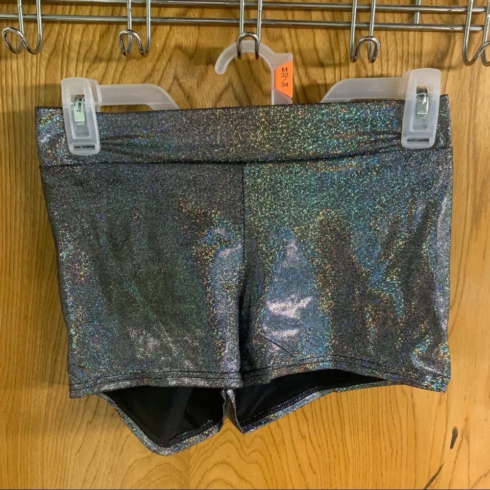 Sparkly iridescent shorts